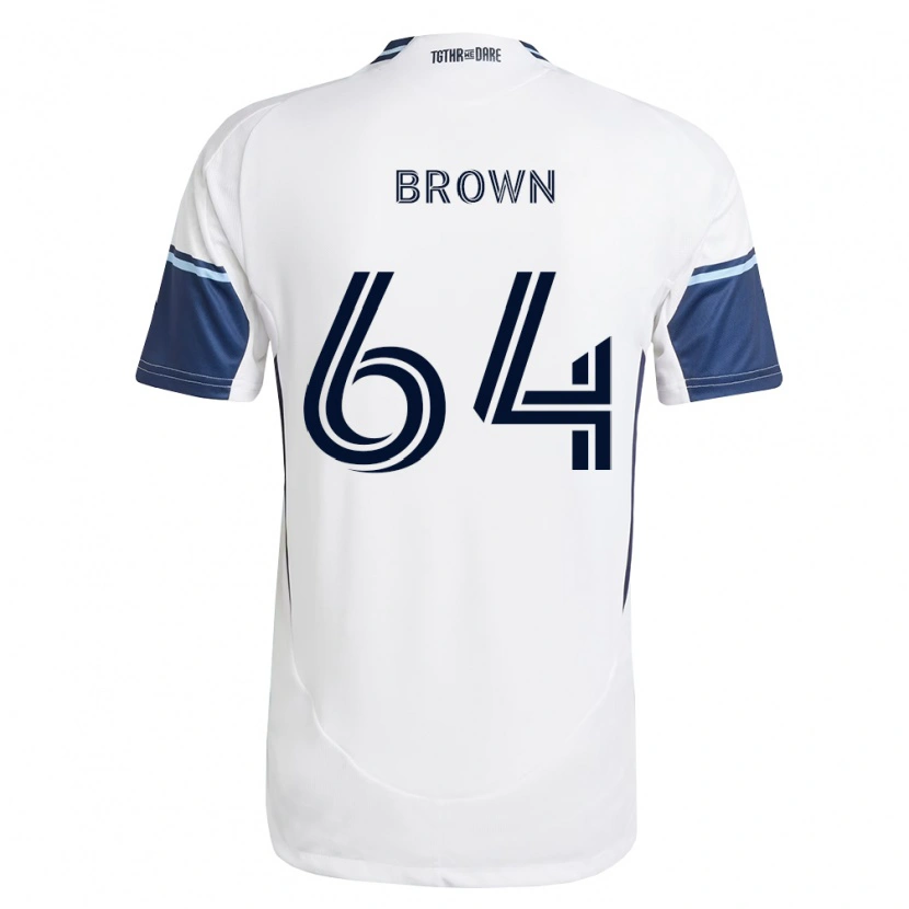 DanxenキッズTyler Brown#64白ロイヤルブルーホームシャツ2026/27ジャージーユニフォーム