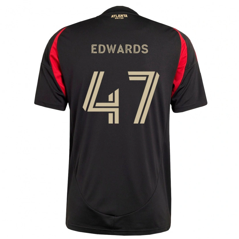DanxenキッズMatthew Edwards#47黒赤ホームシャツ2026/27ジャージーユニフォーム