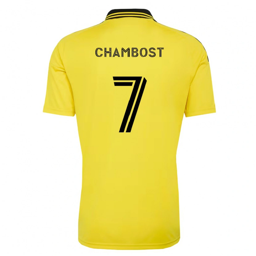 DanxenキッズDylan Chambost#7黄黒ホームシャツ2026/27ジャージーユニフォーム
