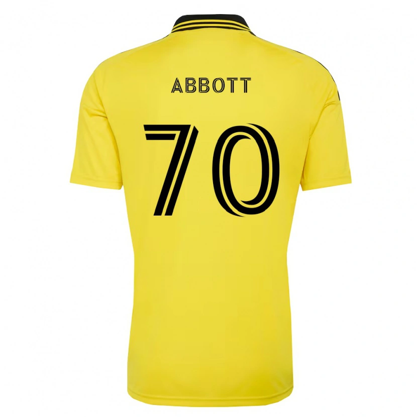 DanxenキッズKeller Abbott#70黄黒ホームシャツ2026/27ジャージーユニフォーム