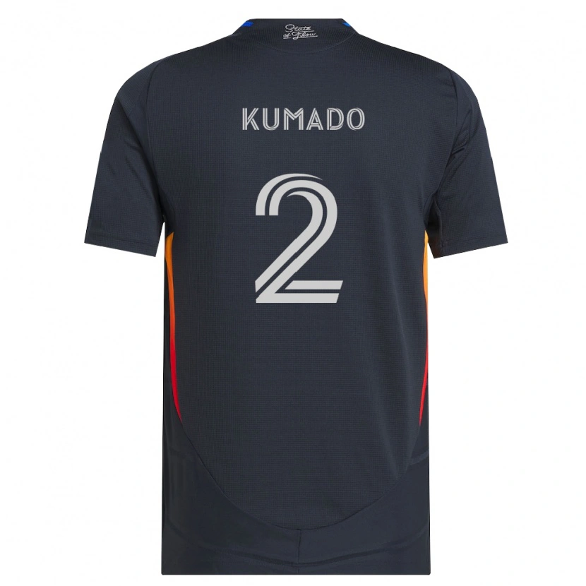 DanxenキッズWilly Kumado#2ダークグレー赤ホームシャツ2026/27ジャージーユニフォーム