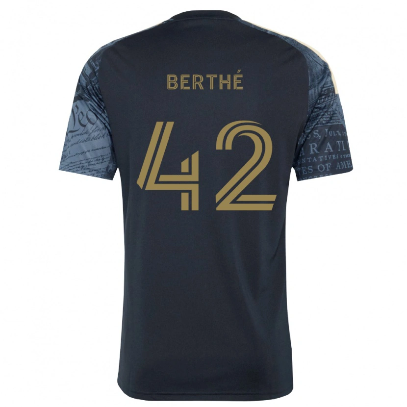 DanxenキッズMamoutou Berthé#42紺茶ホームシャツ2026/27ジャージーユニフォーム