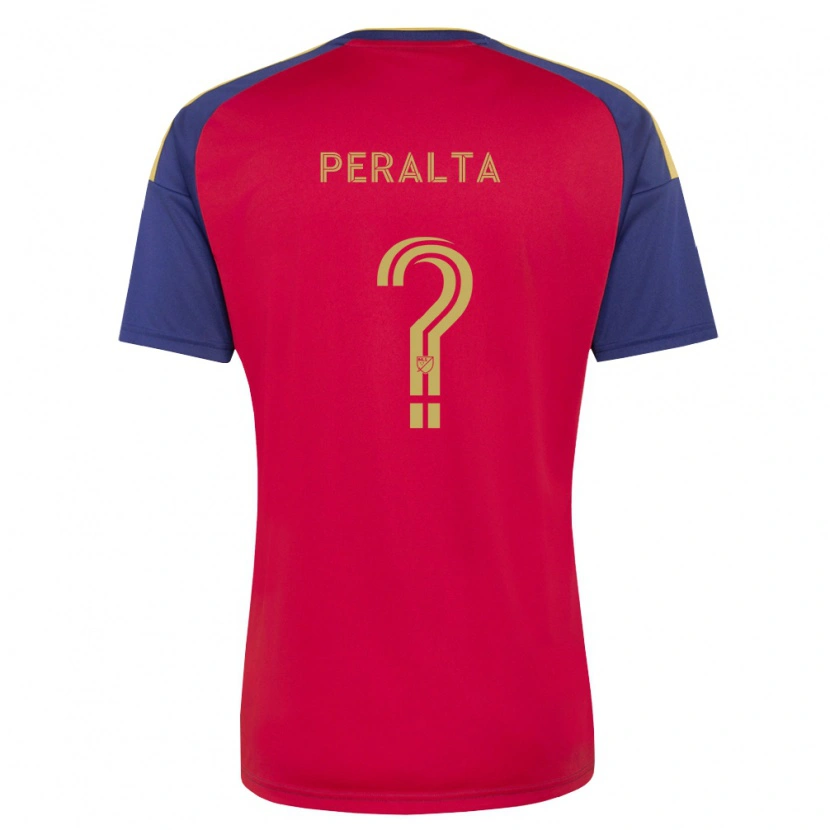 DanxenキッズHunter Peralta#0ロイヤルブルー茶赤ホームシャツ2026/27ジャージーユニフォーム