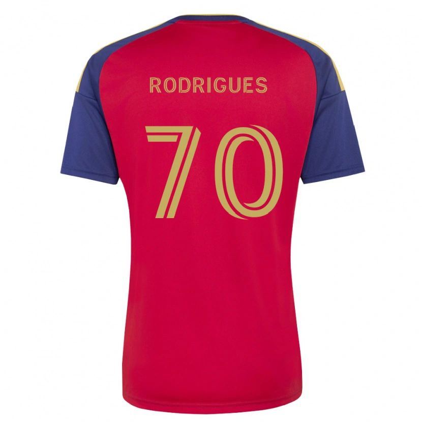 DanxenキッズLineker Rodrigues#70ロイヤルブルー茶赤ホームシャツ2026/27ジャージーユニフォーム