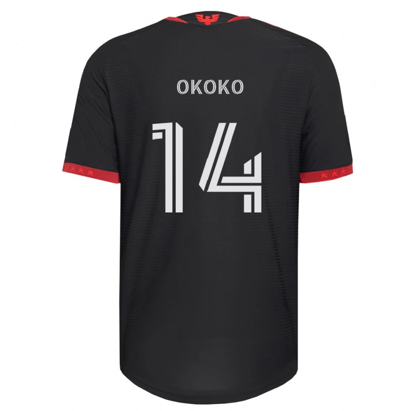 DanxenキッズLohamba Okoko#14黒白赤ホームシャツ2026/27ジャージーユニフォーム