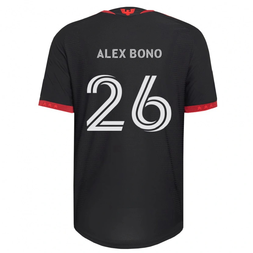 Danxenキッズアレックス・ボノ#26黒白赤ホームシャツ2026/27ジャージーユニフォーム