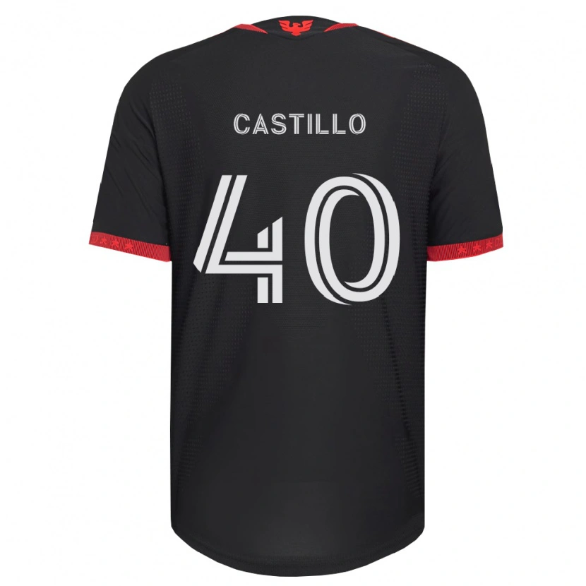 DanxenキッズKamil Castillo#40黒白赤ホームシャツ2026/27ジャージーユニフォーム