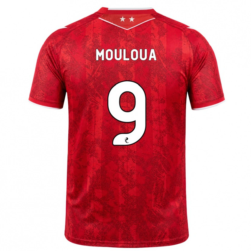 DanxenキッズAyoub Mouloua#9赤 白ホームシャツ2026/27ジャージーユニフォーム