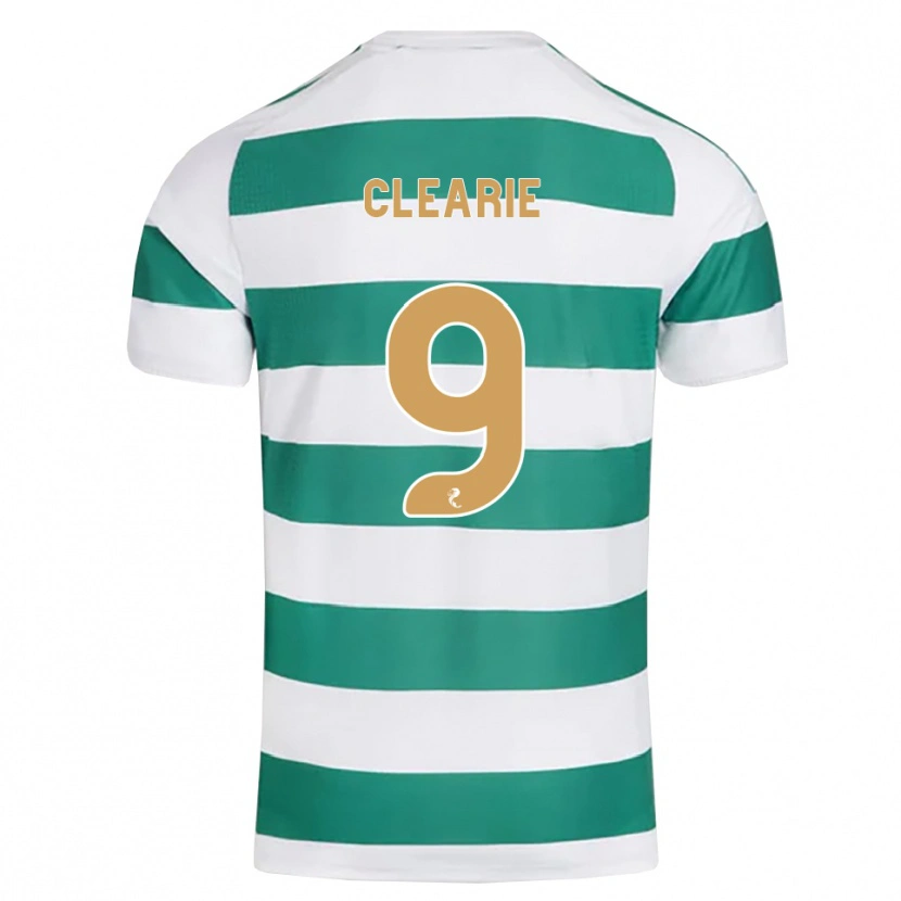 DanxenキッズLucas Clearie#9ダークシアン 白ホームシャツ2026/27ジャージーユニフォーム