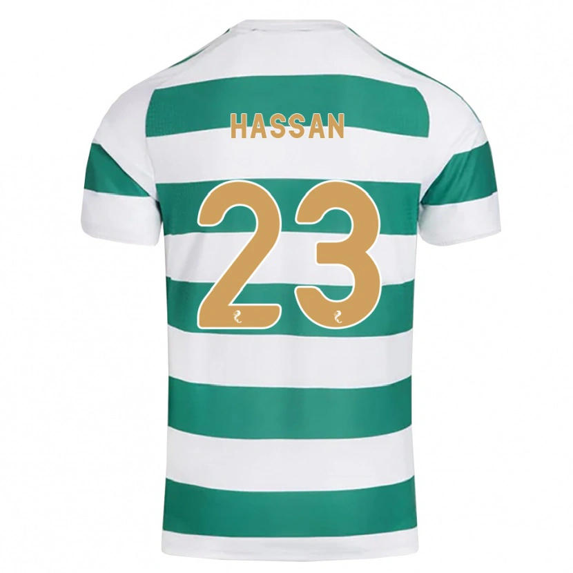 Danxenキッズハイセム・ハッサン#23ダークシアン 白ホームシャツ2026/27ジャージーユニフォーム