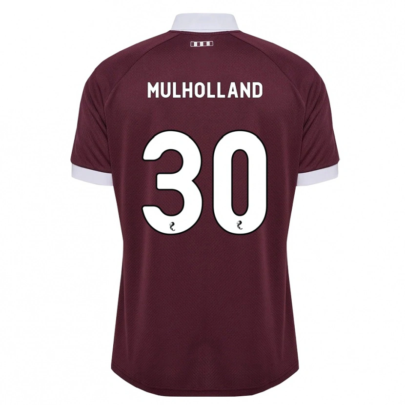 DanxenキッズJames Mulholland#30バーガンディ 白ホームシャツ2026/27ジャージーユニフォーム