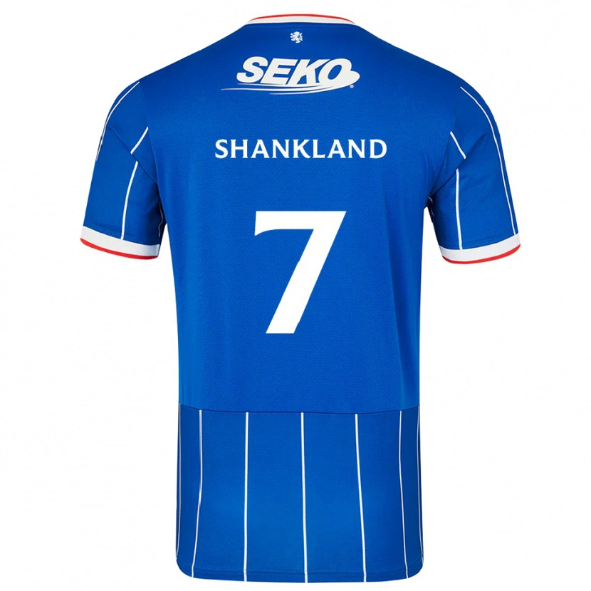 Danxenキッズローレンス・シャンクランド#7赤 青 白ホームシャツ2026/27ジャージーユニフォーム