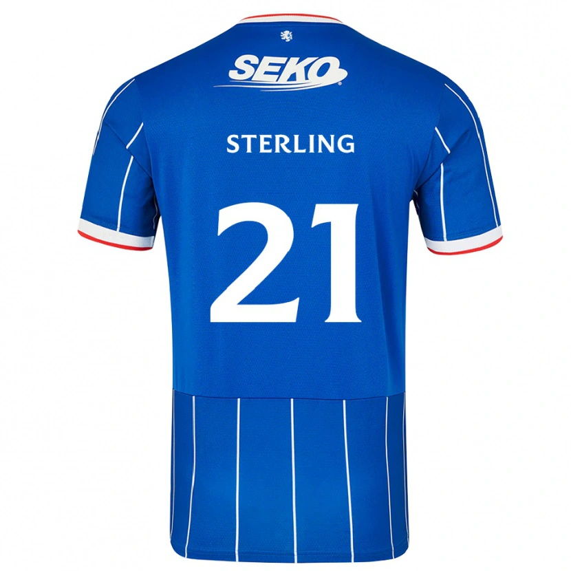 Danxenキッズデュジョン・スターリング#21赤 青 白ホームシャツ2026/27ジャージーユニフォーム