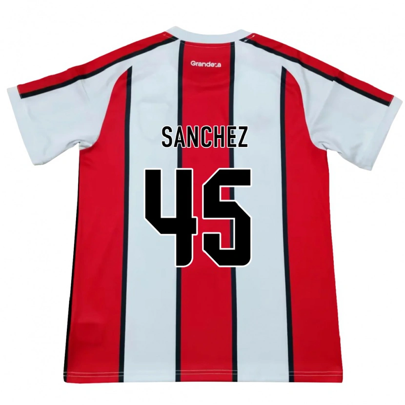 DanxenキッズSebastián Sánchez#45白赤黒アウェイシャツ2026/27ジャージーユニフォーム