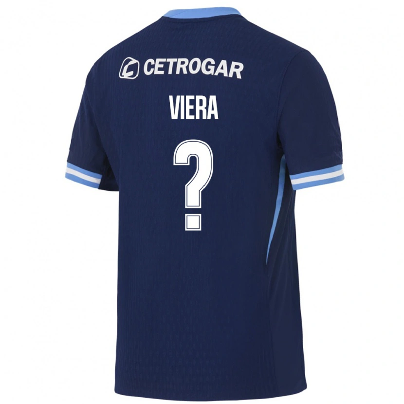 DanxenキッズGastón Viera#0ロイヤルブルー薄青白アウェイシャツ2026/27ジャージーユニフォーム