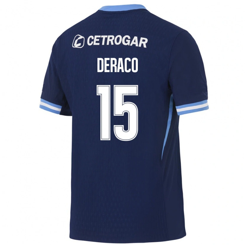 DanxenキッズDante Deraco#15ロイヤルブルー薄青白アウェイシャツ2026/27ジャージーユニフォーム
