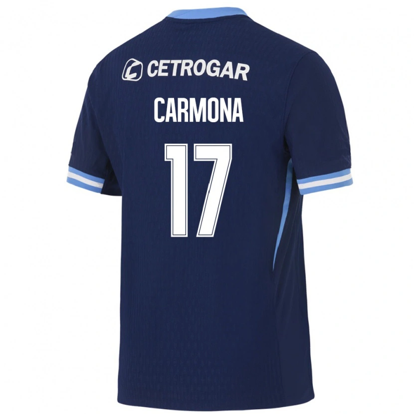 DanxenキッズMateo Carmona#17ロイヤルブルー薄青白アウェイシャツ2026/27ジャージーユニフォーム
