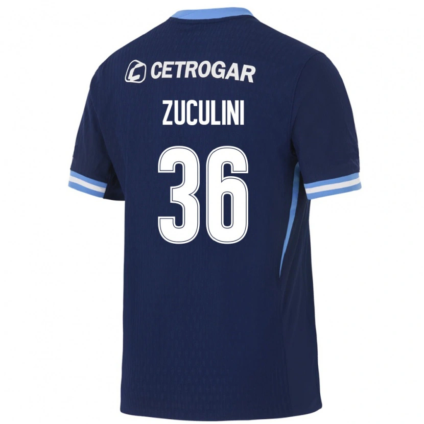 Danxenキッズブルーノ・スクリーニ#36ロイヤルブルー薄青白アウェイシャツ2026/27ジャージーユニフォーム
