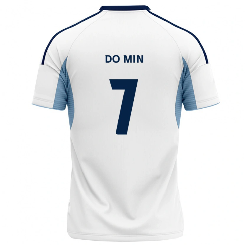DanxenキッズDo-Min Kim#7ロイヤルブルー白アウェイシャツ2026/27ジャージーユニフォーム