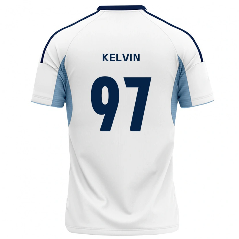 DanxenキッズKelvin#97ロイヤルブルー白アウェイシャツ2026/27ジャージーユニフォーム