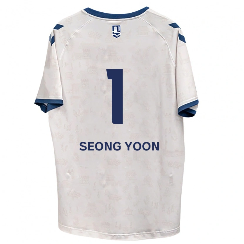 DanxenキッズSeong-Yoon Kim#1ロイヤルブルー白アウェイシャツ2026/27ジャージーユニフォーム