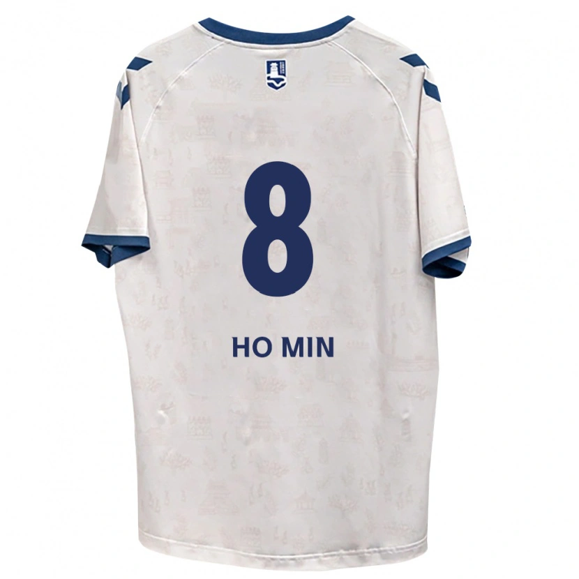 DanxenキッズHo-Min Kang#8ロイヤルブルー白アウェイシャツ2026/27ジャージーユニフォーム