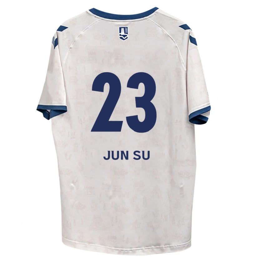 DanxenキッズJun-Su Ahn#23ロイヤルブルー白アウェイシャツ2026/27ジャージーユニフォーム
