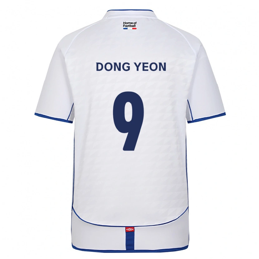 DanxenキッズDong-Yeon Kim#9黒白赤アウェイシャツ2026/27ジャージーユニフォーム