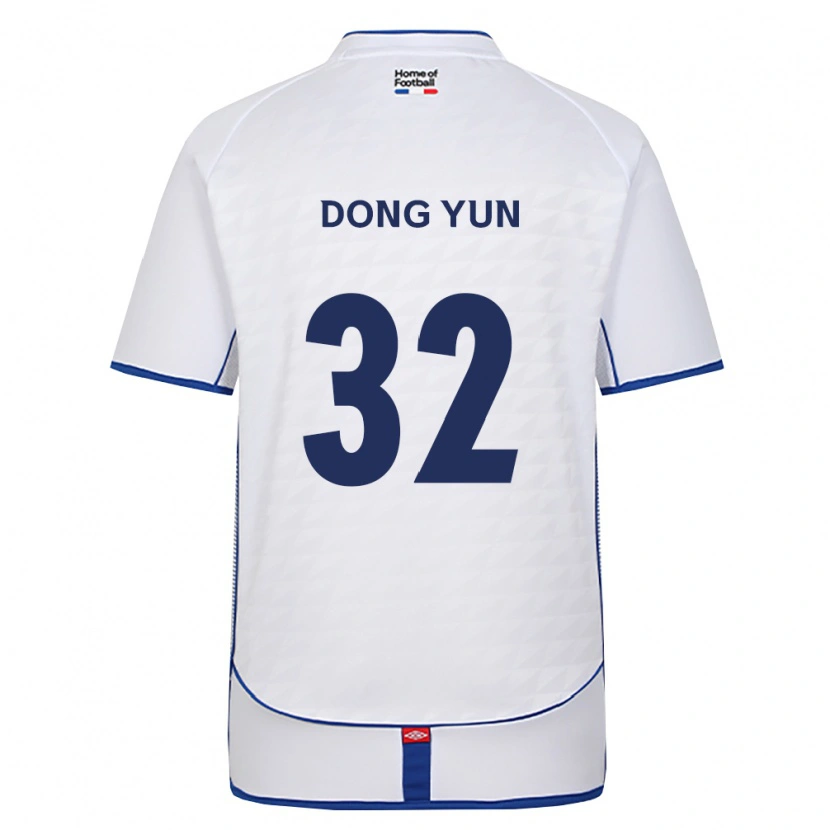 DanxenキッズDong-Yun Jeong#32黒白赤アウェイシャツ2026/27ジャージーユニフォーム