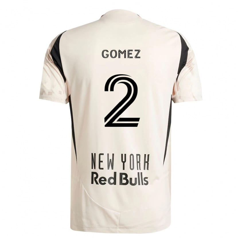DanxenキッズÁlex Gómez#2オフホワイト赤黒アウェイシャツ2026/27ジャージーユニフォーム