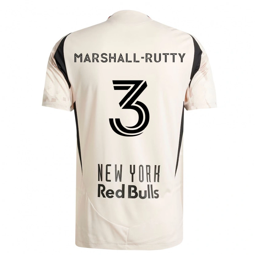 DanxenキッズJahkeele Marshall-Rutty#3オフホワイト赤黒アウェイシャツ2026/27ジャージーユニフォーム