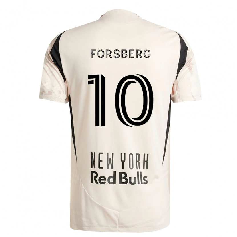 Danxenキッズエミル・フォルスベリ#10オフホワイト赤黒アウェイシャツ2026/27ジャージーユニフォーム
