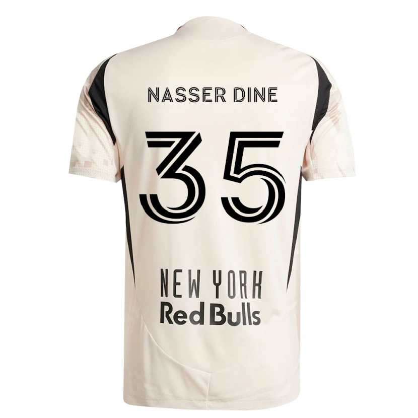 DanxenキッズAbdellahi Nasser Dine#35オフホワイト赤黒アウェイシャツ2026/27ジャージーユニフォーム