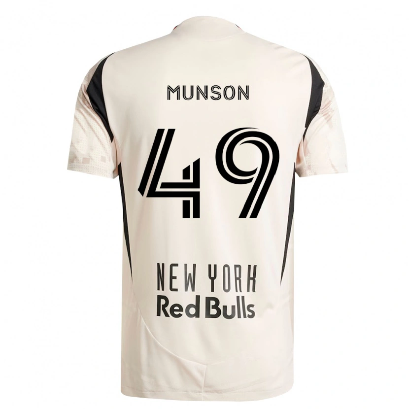 DanxenキッズJosh Munson#49オフホワイト赤黒アウェイシャツ2026/27ジャージーユニフォーム