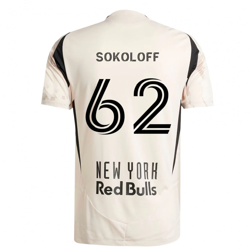 DanxenキッズPaul Sokoloff#62オフホワイト赤黒アウェイシャツ2026/27ジャージーユニフォーム