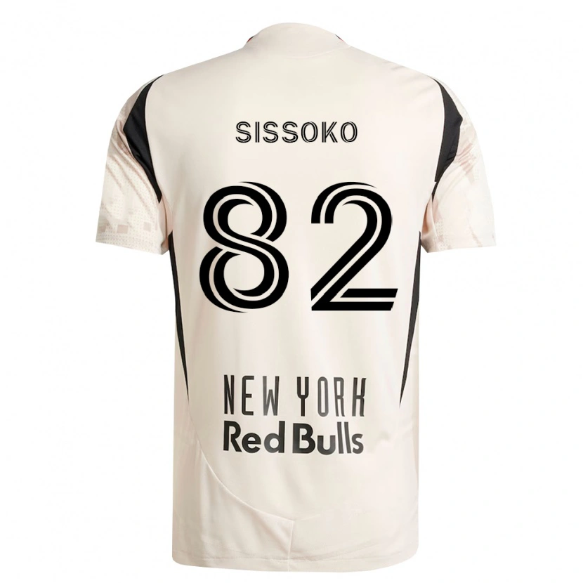 DanxenキッズMakan Sissoko#82オフホワイト赤黒アウェイシャツ2026/27ジャージーユニフォーム