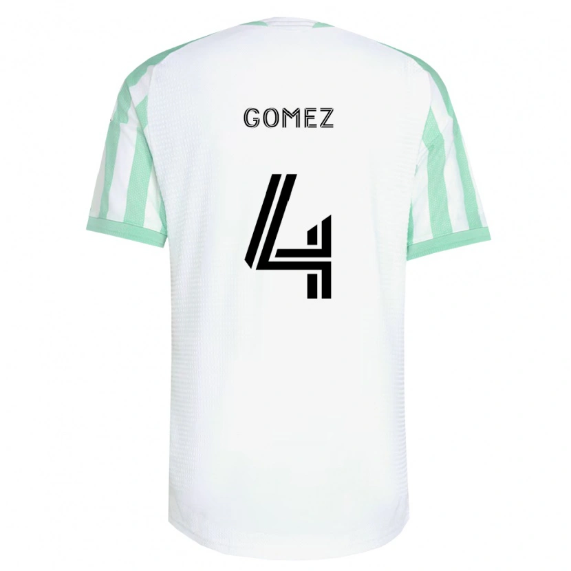 DanxenキッズAntonio Gomez#4薄緑黒白アウェイシャツ2026/27ジャージーユニフォーム