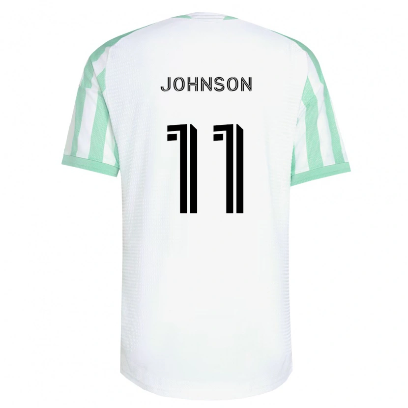 DanxenキッズE・J・ジョンソン#11薄緑黒白アウェイシャツ2026/27ジャージーユニフォーム