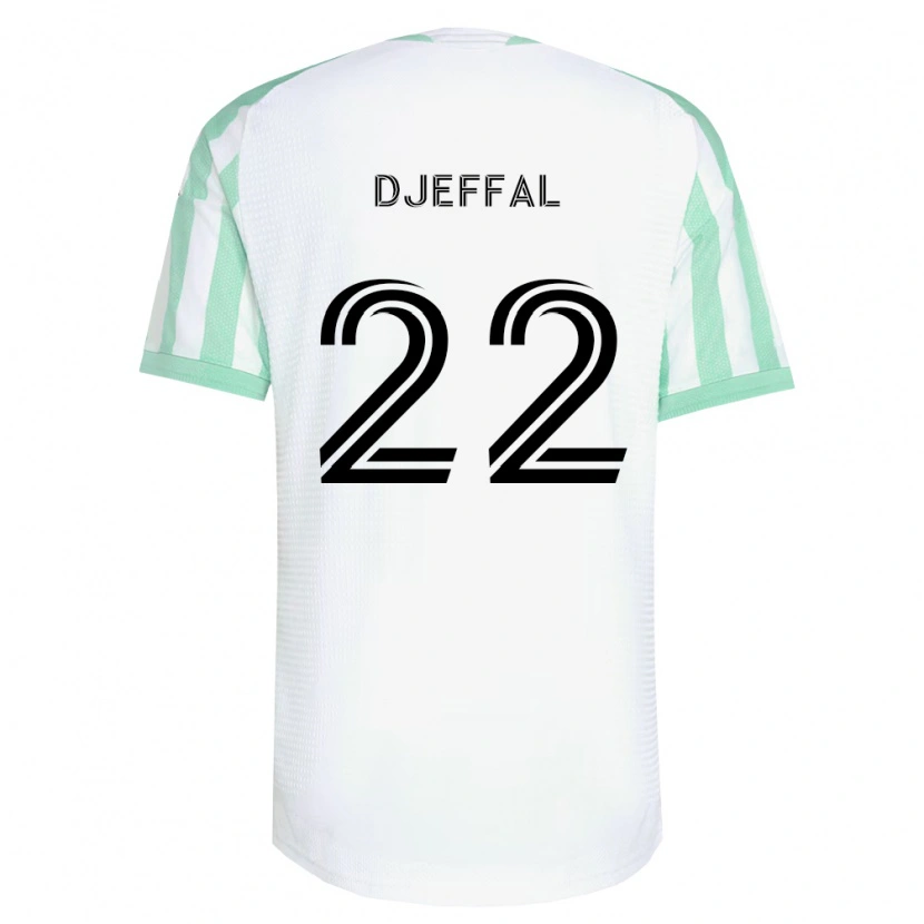Danxenキッズソフィアン・ジェファル#22薄緑黒白アウェイシャツ2026/27ジャージーユニフォーム