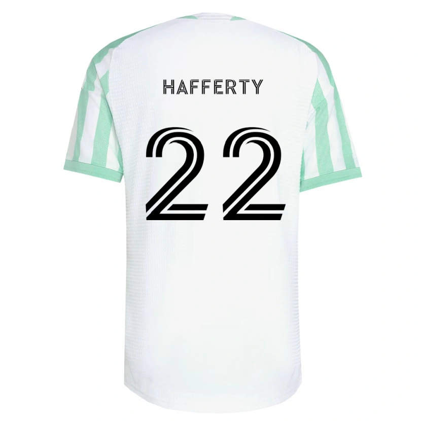Danxenキッズジョー・ハファーティ#22薄緑黒白アウェイシャツ2026/27ジャージーユニフォーム