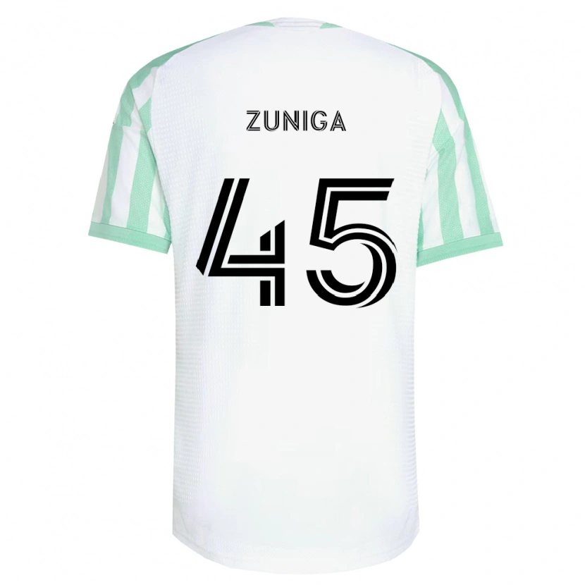 DanxenキッズAbner Zuñiga#45薄緑黒白アウェイシャツ2026/27ジャージーユニフォーム