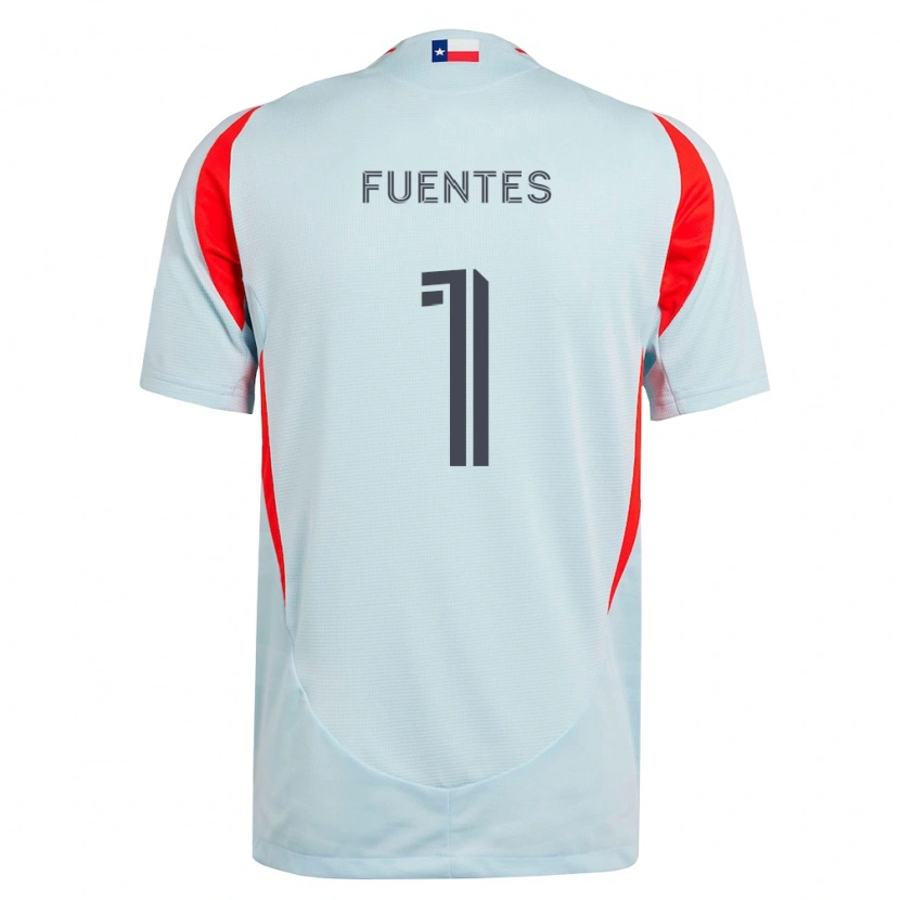 Danxenキッズジョシュア・フエンテス#1ダークグレー白赤アウェイシャツ2026/27ジャージーユニフォーム