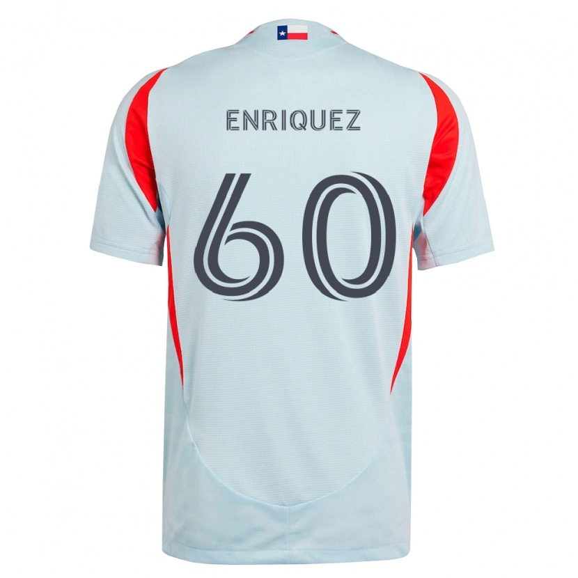 DanxenキッズFabian Enriquez#60ダークグレー白赤アウェイシャツ2026/27ジャージーユニフォーム