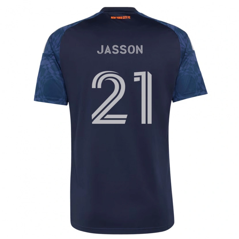 Danxenキッズアンドレス・ヤッソン#21濃青白アウェイシャツ2026/27ジャージーユニフォーム