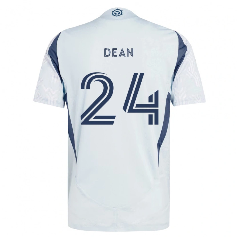 Danxenキッズジョナサン・ディーン#24青灰色白アウェイシャツ2026/27ジャージーユニフォーム