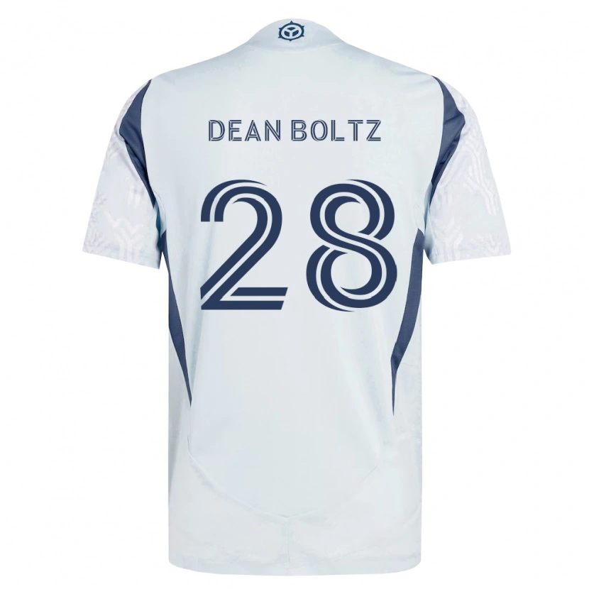 Danxenキッズディーン・ボルツ#28青灰色白アウェイシャツ2026/27ジャージーユニフォーム