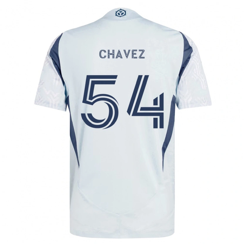 DanxenキッズEmiliano Chavez#54青灰色白アウェイシャツ2026/27ジャージーユニフォーム