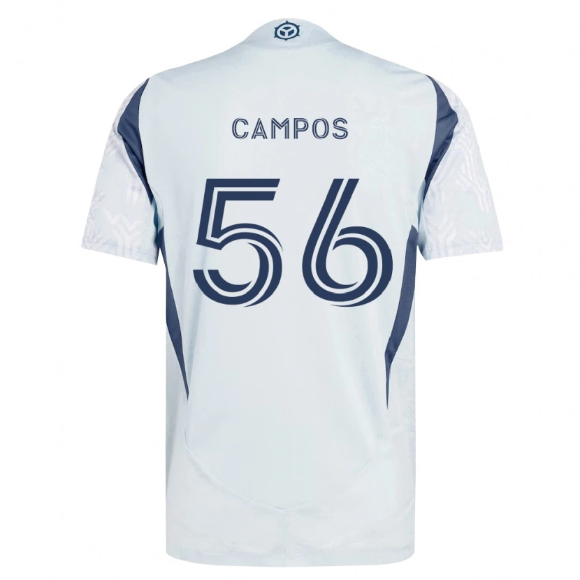 DanxenキッズEdgar Campos#56青灰色白アウェイシャツ2026/27ジャージーユニフォーム