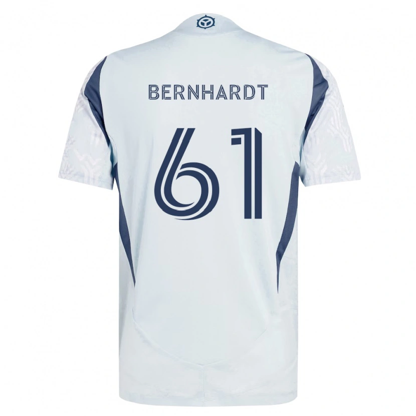 DanxenキッズHarrison Bernhardt#61青灰色白アウェイシャツ2026/27ジャージーユニフォーム
