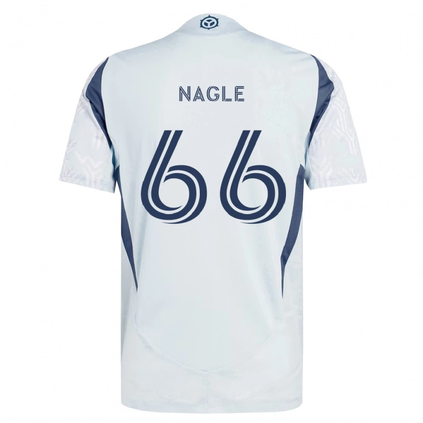 DanxenキッズChase Nagle#66青灰色白アウェイシャツ2026/27ジャージーユニフォーム